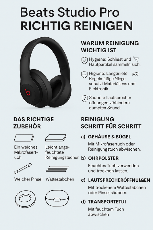 Beats Studio Pro richtig reinigen – Pflege für langanhaltenden Soundgenuss