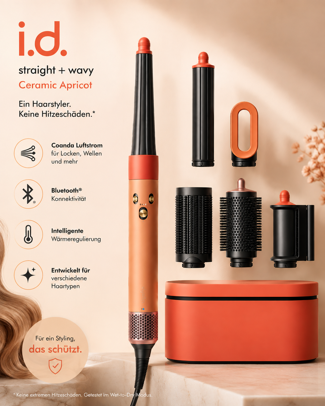 Dyson Airwrap i.d. straight + wavy Ceramic Apricot