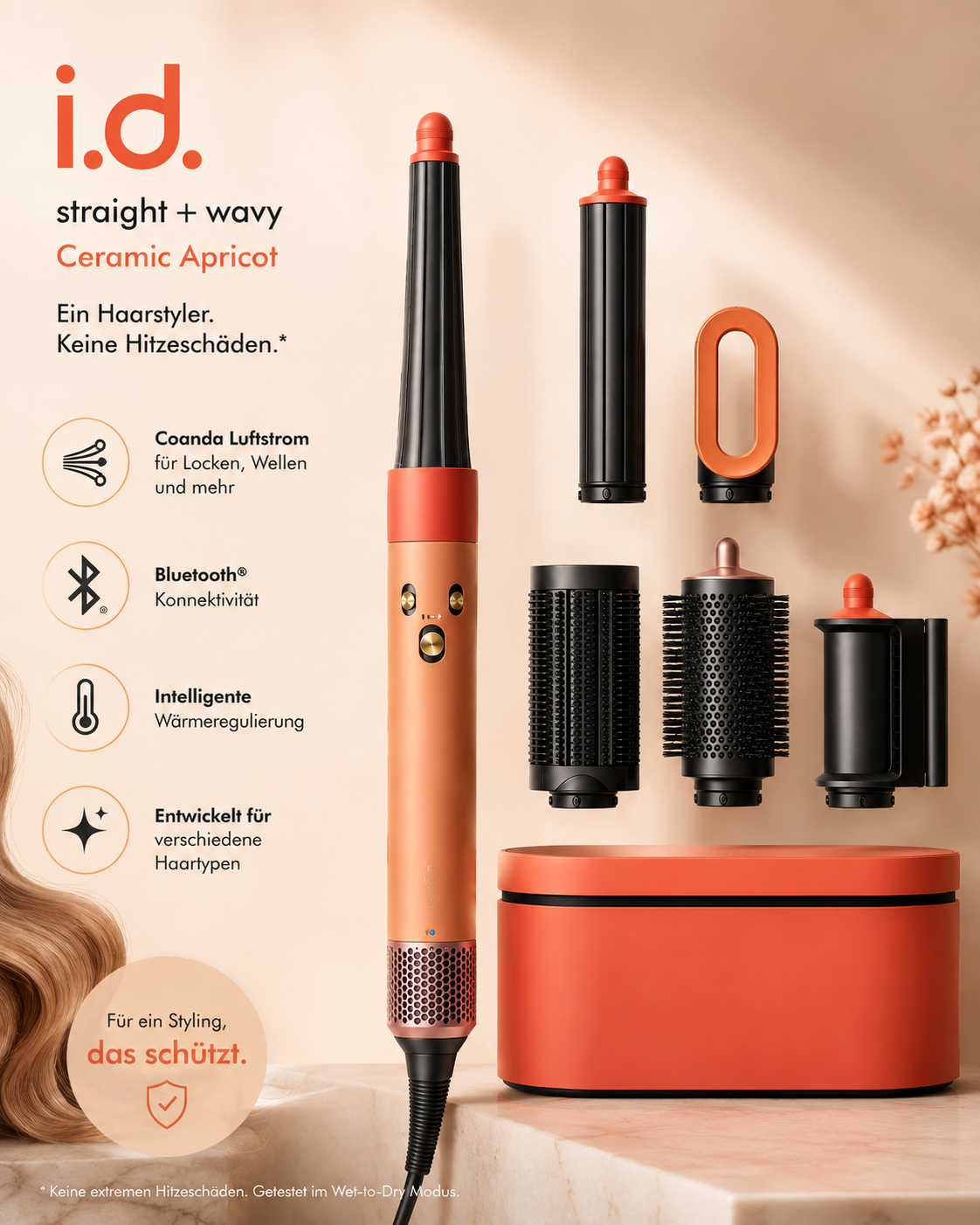 Dyson Airwrap i.d. straight + wavy Ceramic Apricot